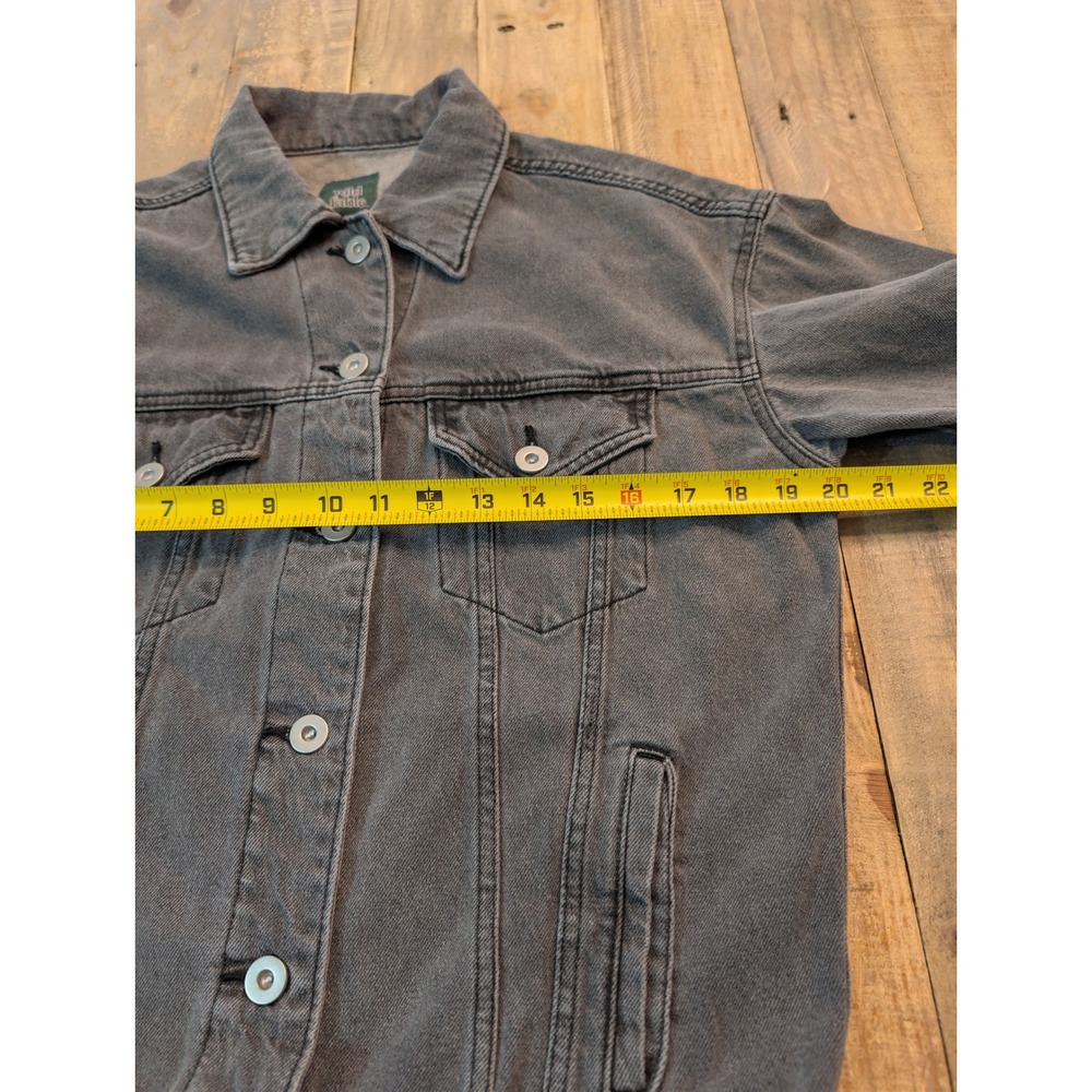 Wild Fable Womens Gray Denim Jacket Trucker Style Size XS Made in Bangladesh - Picture 3 of 8